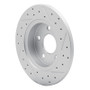 R1 04-12 Chevrolet Cobalt Rear Left Drilled & Slotted Geo-Carbon Rotor