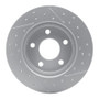 R1 04-12 Chevrolet Cobalt Rear Left Drilled & Slotted Geo-Carbon Rotor