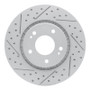 R1 09-15 Mitsubishi Lancer Front Left Drilled & Slotted Geo-Carbon Rotor