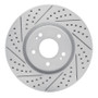 R1 03-06 Mitsubishi Lancer Front Left Drilled & Slotted Geo-Carbon Rotor