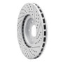 R1 03-06 Mitsubishi Lancer Front Left Drilled & Slotted Geo-Carbon Rotor