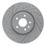R1 17-19 Jaguar Xe Front Left Drilled & Slotted Geo-Carbon Rotor