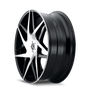 Kraze KR192 Phase 22x8.5 / 5x115/120 BP / 38mm Offset / 74.1mm Hub Gloss Black Machined Wheel