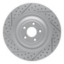 R1 10-24 Jaguar F-Type Rear Left Drilled & Slotted Geo-Carbon Rotor