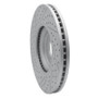 R1 10-24 Jaguar F-Type Front Right Drilled & Slotted Geo-Carbon Rotor