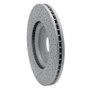 R1 06-21 Jaguar Super V8 Front Right Drilled & Slotted Geo-Carbon Rotor