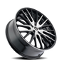 Kraze KR185 Double Down 22x8.5 / 5x114.3/120 BP / 38mm Offset / 73mm Hub Gloss Black Machined Wheel