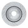 R1 00-06 Jaguar Xjr Rear Left Drilled & Slotted Geo-Carbon Rotor