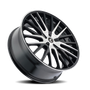 Kraze KR185 Double Down 22x8.5 / 5x110/115 BP / 38mm Offset / 73mm Hub Gloss Black Machined Wheel