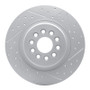 R1 03-05 Jaguar S-Type Rear Right Drilled & Slotted Geo-Carbon Rotor