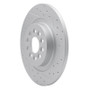 R1 03-05 Jaguar S-Type Rear Right Drilled & Slotted Geo-Carbon Rotor