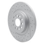 R1 03-05 Jaguar Super V8 Rear Left Drilled & Slotted Geo-Carbon Rotor