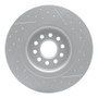 R1 03-05 Jaguar Super V8 Rear Left Drilled & Slotted Geo-Carbon Rotor