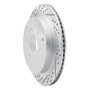 R1 10-24 Infiniti Qx80 Rear Left Drilled & Slotted Geo-Carbon Rotor