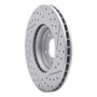 R1 98-06 Jaguar Xk8 Front Left Drilled & Slotted Geo-Carbon Rotor