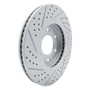 R1 07-24 Infiniti Qx56 Front Right Drilled & Slotted Geo-Carbon Rotor