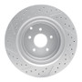 R1 09-24 Infiniti Q70 Rear Right Drilled & Slotted Geo-Carbon Rotor
