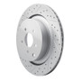 R1 09-24 Infiniti M56 Rear Left Drilled & Slotted Geo-Carbon Rotor