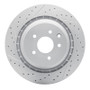 R1 08-25 Infiniti G37 Rear Right Drilled & Slotted Geo-Carbon Rotor
