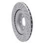 R1 17-25 Alfa Romeo Giulia Rear Right Drilled & Slotted Geo-Carbon Rotor