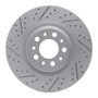 R1 17-25 Alfa Romeo Stelvio Rear Left Drilled & Slotted Geo-Carbon Rotor