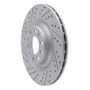 R1 17-25 Alfa Romeo Stelvio Rear Left Drilled & Slotted Geo-Carbon Rotor