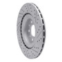 R1 17-25 Alfa Romeo Stelvio Rear Left Drilled & Slotted Geo-Carbon Rotor