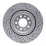 R1 17-25 Alfa Romeo Stelvio Rear Left Drilled & Slotted Geo-Carbon Rotor