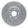 R1 07-15 Infiniti G35 Front Right Drilled & Slotted Geo-Carbon Rotor