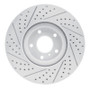 R1 07-15 Infiniti G35 Front Right Drilled & Slotted Geo-Carbon Rotor