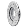 R1 07-15 Infiniti G37 Front Left Drilled & Slotted Geo-Carbon Rotor