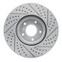 R1 07-15 Infiniti G37 Front Left Drilled & Slotted Geo-Carbon Rotor