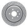 R1 07-15 Infiniti G37 Rear Left Drilled & Slotted Geo-Carbon Rotor