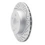 R1 03-08 Infiniti G35 Rear Right Drilled & Slotted Geo-Carbon Rotor