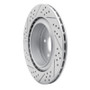 R1 03-08 Infiniti G35 Rear Right Drilled & Slotted Geo-Carbon Rotor