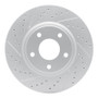 R1 03-05 Infiniti G35 Front Left Drilled & Slotted Geo-Carbon Rotor