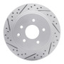 R1 02-06 Infiniti Q45 Rear Left Drilled & Slotted Geo-Carbon Rotor