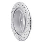 R1 02-06 Infiniti Q45 Rear Left Drilled & Slotted Geo-Carbon Rotor
