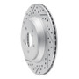 R1 19-23 Subaru Crosstrek Rear Left Drilled & Slotted Geo-Carbon Rotor