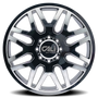 Cali Off-Road 9115D Invader Dually 22x8.25 / 8x200 BP / -192mm Offset / 142mm Hub Chrome Wheel