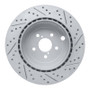 R1 17-25 Subaru Brz Rear Left Drilled & Slotted Geo-Carbon Rotor