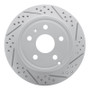 R1 10-17 Chevrolet Equinox Rear Right Drilled & Slotted Geo-Carbon Rotor