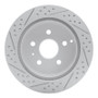 R1 10-17 Chevrolet Equinox Rear Right Drilled & Slotted Geo-Carbon Rotor