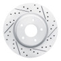 R1 14-23 Nissan Rogue Sport Front Right Drilled & Slotted Geo-Carbon Rotor