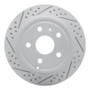 R1 10-17 Chevrolet Equinox Rear Left Drilled & Slotted Geo-Carbon Rotor