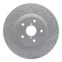 R1 06-21 Subaru Outback Front Right Drilled & Slotted Geo-Carbon Rotor