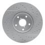 R1 06-21 Subaru WRX Front Left Drilled & Slotted Geo-Carbon Rotor