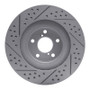R1 01-08 Saab 9-2X Front Right Drilled & Slotted Geo-Carbon Rotor
