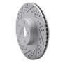 R1 01-08 Saab 9-2X Front Left Drilled & Slotted Geo-Carbon Rotor