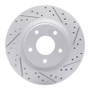 R1 11-19 Nissan Sentra Front Right Drilled & Slotted Geo-Carbon Rotor